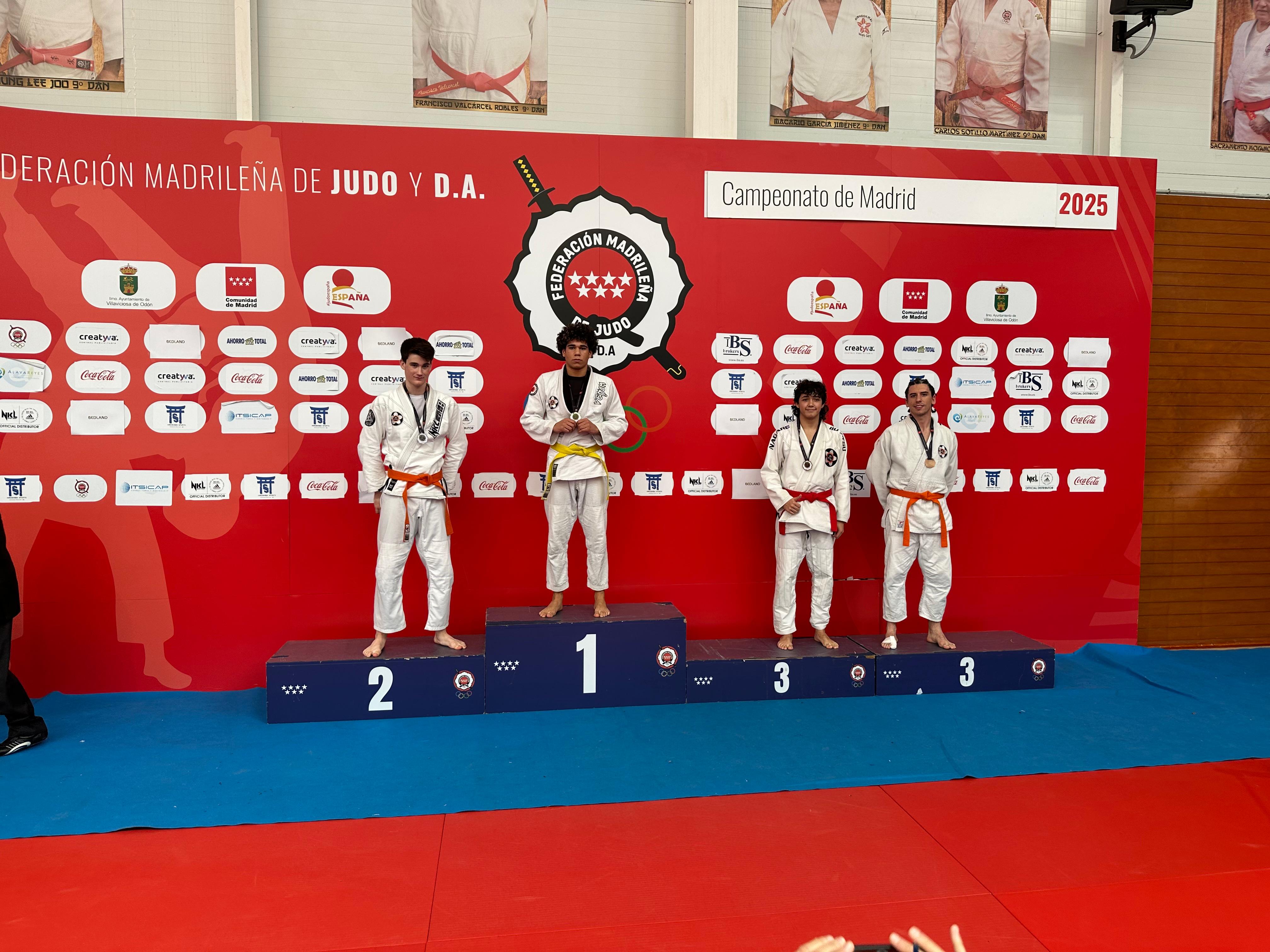 7 medallas en el Open Nacional de Jiu-Jitsu. Madrid 16-11-25. Resultados